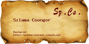 Szlama Csongor névjegykártya